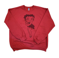 Men's Classic Original Betty Boop Vintage graphic Sweatshirt red / ash