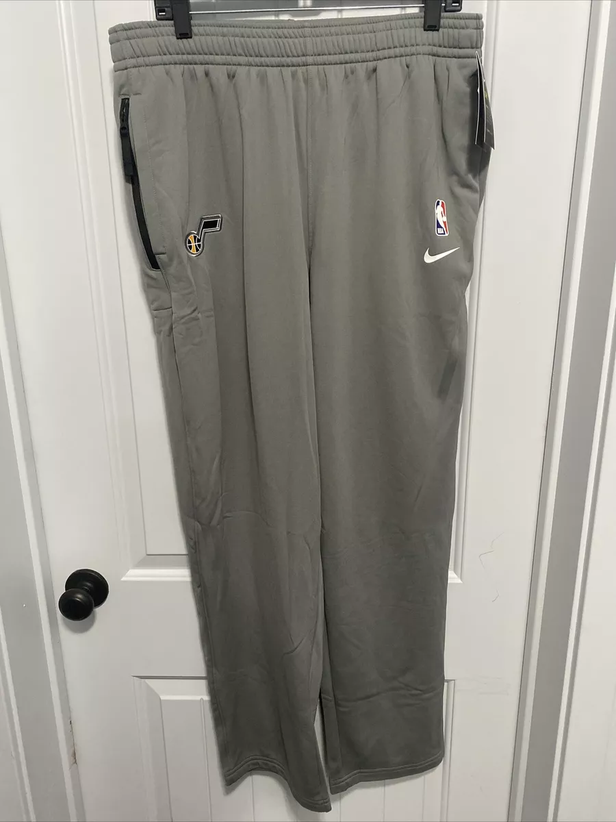 Nike Utah Jazz Pants Size XL Grey Men's Basketball Warm Ups DRI