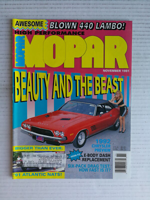 Mopar Performance November 1991 1968 Dart  Charger Hemi Charger Centerspread 823