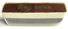 ORIGINAL VINTAGE LE-BO BROWN MAGNETIC VINYL RECORD CLEANER BRUSH PREENER IN CASE