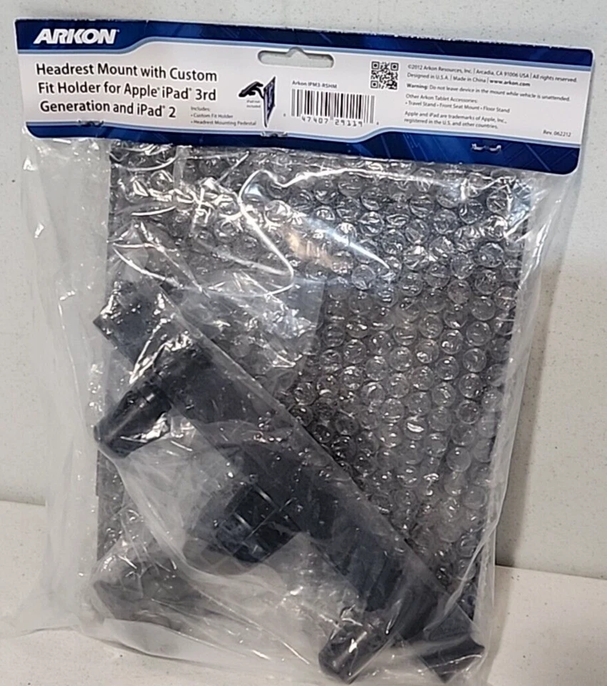 ARKON IPM3-RSHM Rear Seat Headrest Mount with Custom Holder for iPad3/iPad 2 NEW - Image 3 of 4