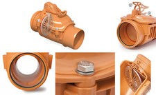 110mm Non Return Valve Backflow Underground Drainage Single Stainless Steel Flap