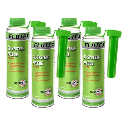 Flotex Öl Systempflege, 4 x 250ml Additiv Öl Booster Reiniger Systemreiniger