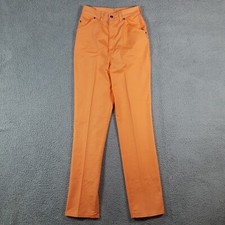 Vintage 80s 90s Peach High Waist Straight Leg Women's Size 12 Tall Dress Pants