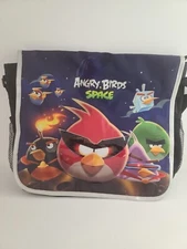 Angry Birds Space Black Messenger Cross Shoulder Bag Backpack School Beach