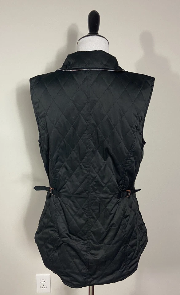 Chaleco Nanette Lepore M Negro Rojo Azul Blanco Floral Sin Mangas Reversible Foto 3 de 4