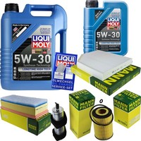 Mann Inspektionspaket 6L Liqui Moly Longtime 5W-30 FüR Audi A4 Avant 2.0 TDI