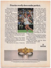 Rolex Magazine Ad Chris Evert-Lloyd 1983 Lady...