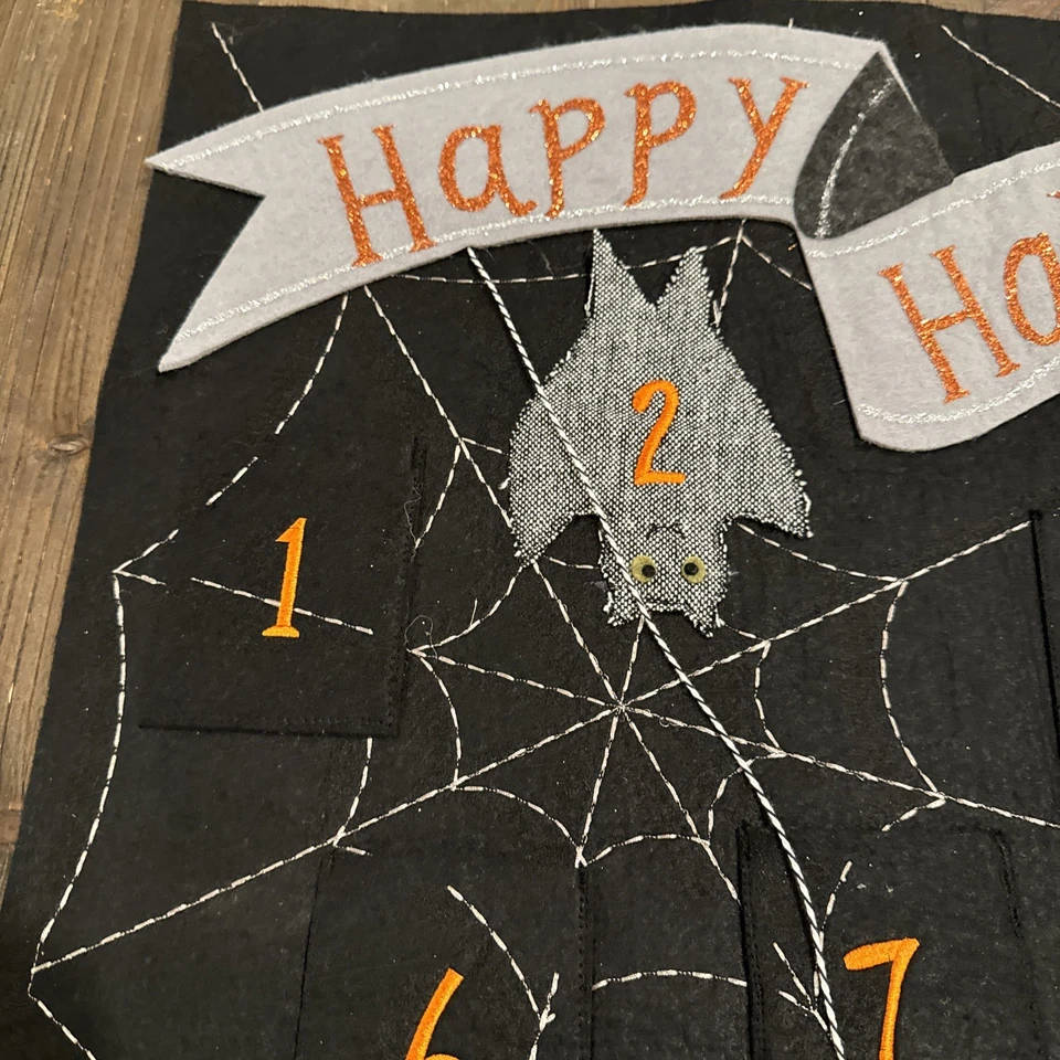 Pottery Barn Kids Happy Halloween Countdown Advent Calendar Felt 44 x 26 2016 - Image 2 of 4