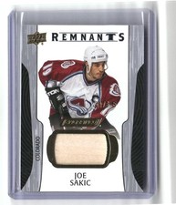 Joe Sakic #/65 2024-25 Upper Deck Engrained Icons Remnants