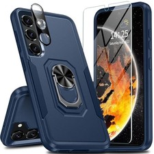 Samsung Galaxy S23 Plus 4-in-1 Shockproof Case with 360  Rotatable Kickstand 