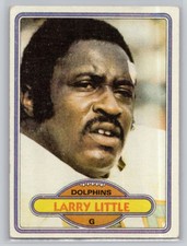 1980 TOPPS #406 LARRY LITTLE MIAMI DOLPHINS