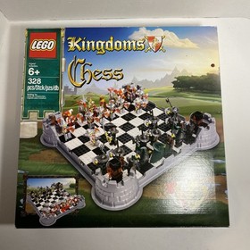 Lego Kingdoms Chess Set Board, Box, & Unused Tiles (853373)