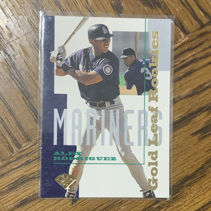 Pinnacle/Denny's Alex Rodriguez Gold Leaf Rookies Rookie 1997 Mariners Lot (2)