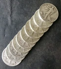 Lot of 10 50c Walking Liberty Silver Half Dollars