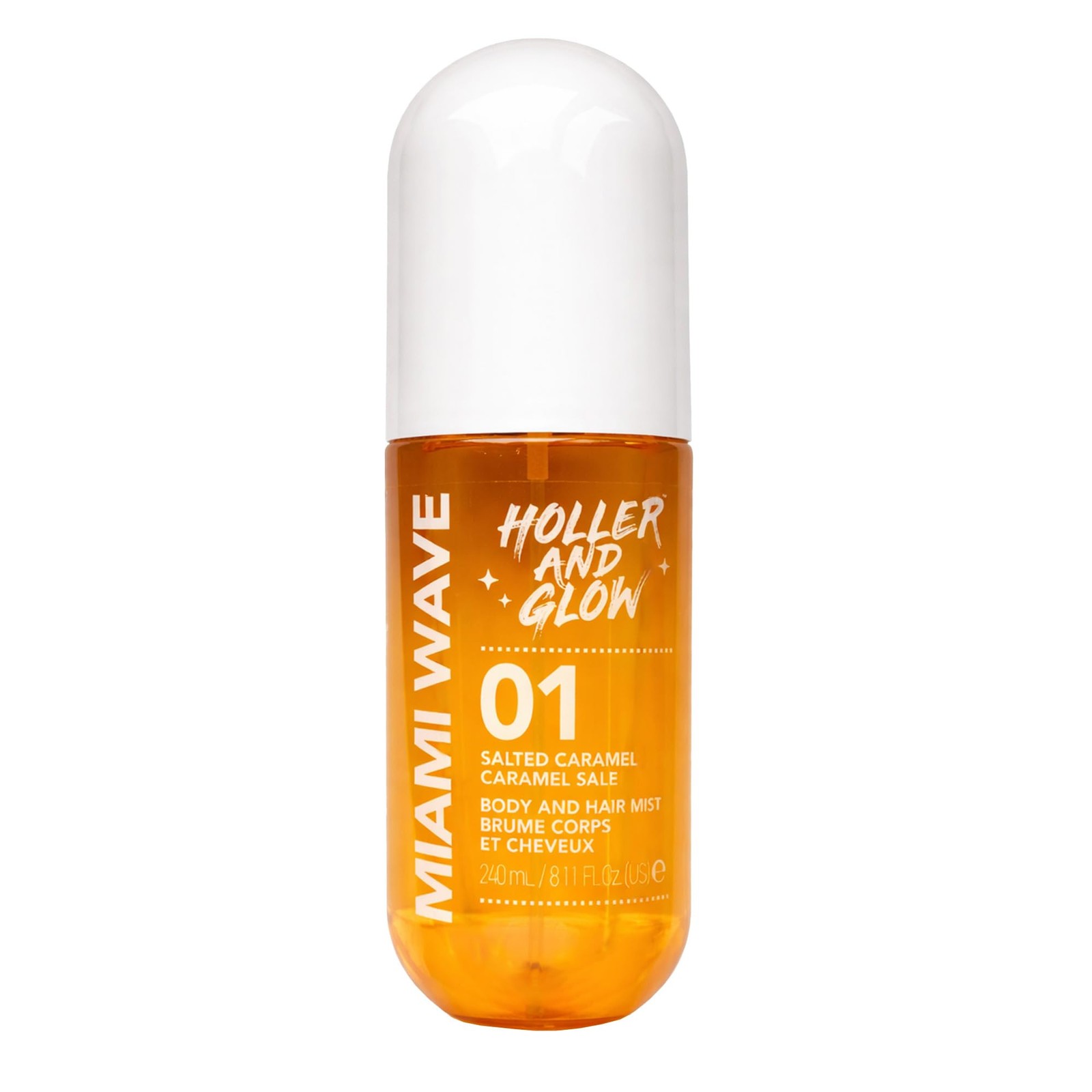 Body Mist 8.11 Fl Oz Salted Caramel Coconut Vanilla Holler And Glow Miami Wave