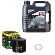 HiFlo Ölfilter Set LM 15W-50 Street 4L für Ducati Monster 900ie Dark M200AA 2000