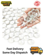 100 PCS Clear Glass Beads for Vases, 0.45 KG Glass Pebbles for Vase Aquarium