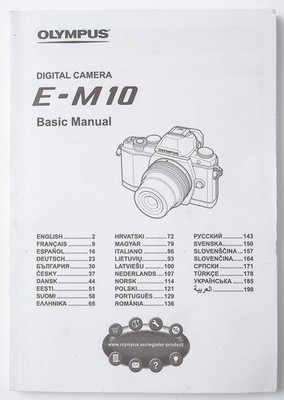 Bedienungsanleitung Olympus E - M10 Instruction Basic Manual mehrsprachig