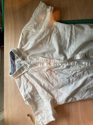 Short-sleeve white button down shirt, jack and jones, size medium