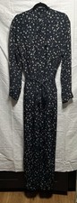 Rag Bone Ina Blue Floral Jumpsuit Size 12