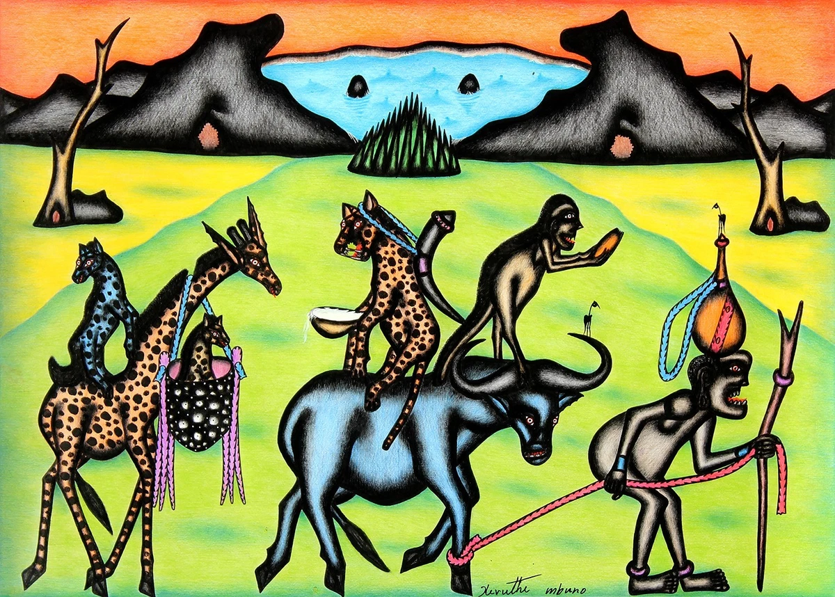 Gouache Ancienne Animal De Basse-cour – Signée – Encadrée – XXème Siècle – Tableau Vintage