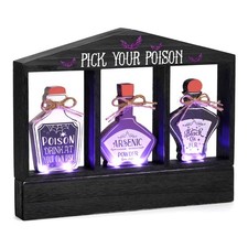 Valery Madelyn Halloween Decorations Indoor with Purple LED Large, Black