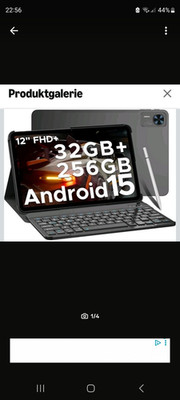 DOOGEE T36 Tablet 12'' Android 15, 256GB, 32GB RAM, Schwarz, Wi-Fi