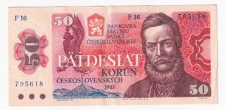 50 Kronen Tschechoslowakei 1987 (P. 96)