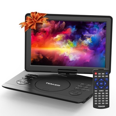 TENKER 16.9'' Portable DVD Player 14'' HD Swivel Screen 6-Hours Rechargeable US
