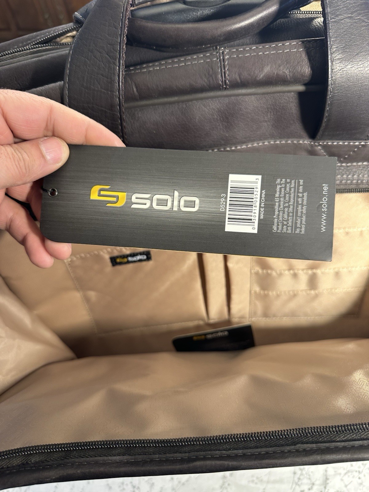 💼 SOLO NEW YORK Walker Rolling Briefcase | Brown Leather 