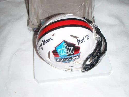 BALTIMORE COLTS LENNY MOORE HOF75  AUTOGRAPHED HOF  MINI HELMET-OWN COA