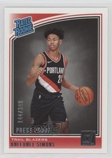 2018 Panini Donruss Rated Rookies Press Proof Silver /349 Anfernee Simons 02ez
