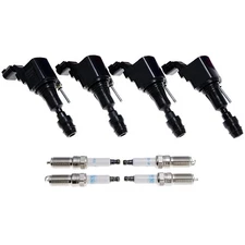 4X OEM UF491 Ignition Coil& 41103 Spark Plug for 05-17 Chevy Equinox Saturn 2.4L