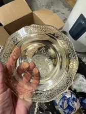 Pair of Federal Glass PATRICIAN AMBER / SPOKE 6" Bread Plates Antique