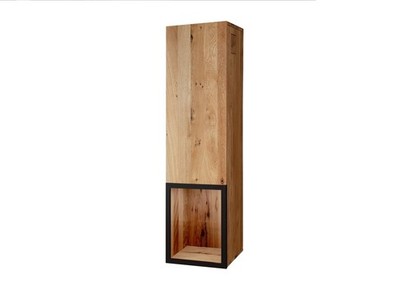 Hängevitrine Wild-/Zerreiche 33x33x124 natur geölt FRANKFURT #102