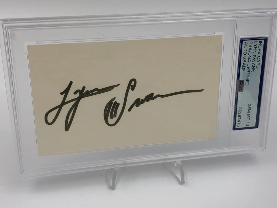 LYNN SWANN 签名索引卡 PITTSBURGH STEELERS 名人堂 PSA GEM 完好 10 — 第 3/4 张图片