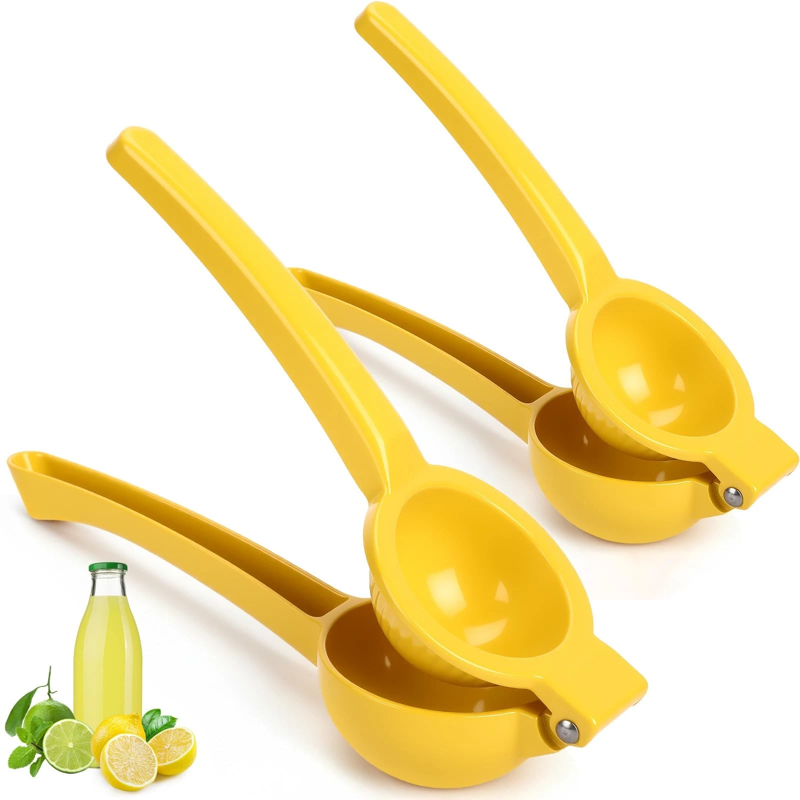 2 Pcs Handheld Lemon Squeezer Metal Hand Press Citrus Juicer for Lemon Lime S...