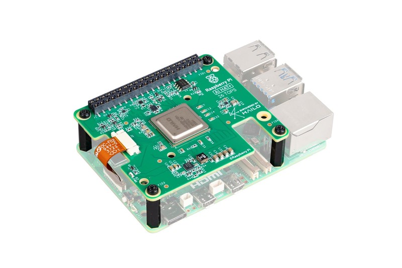 Raspberry Pi AI HAT+ Add-on Board, 26 Tops, PCIe Interface,