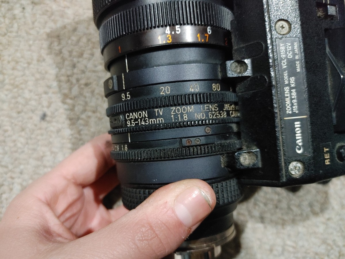 Canon TV Zoom Lens 9.5-143mm 1.8 J15x9.5B4 IRS SX12 CCD 15x
