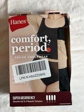 Hanes Super Absorbency Period Underwear 3-Pack Cotton Size 2XL New In Package