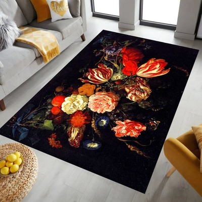 Floral Embroidery meets Flower Meadow in this Indian Style Nursery Area Rug