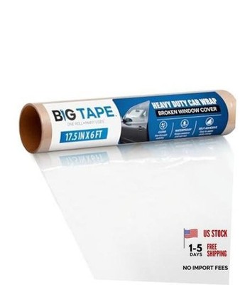 Big Tape Crash Wrap for Broken Car Windows - Temporary Film - 17.5 in x 6 Ft