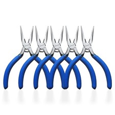 Mini Needle Nose Pliers 5"-5 Pack Small Long Nose Pliers with Wire Cutters, S...