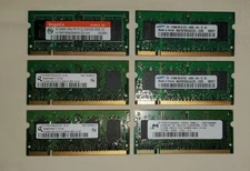 (6) Samsung Micron Hynix 512MB DDR2 Memory PC2-3200 4200 5300 3GB Total