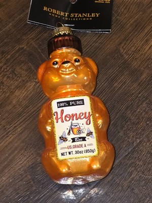Honey Bear Bottle Christmas Tree Ornament Hanging Holiday Decoration New
