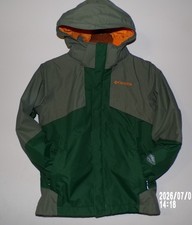 Columbia Lightning Lift Youth S Green Hooded Insulated Winter Jacket