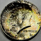 1964 GEM BU++ Kennedy Half Dollar, Original, Silver, OBVERSE TONED!!!