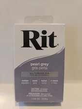Rit All-Purpose Powder Dye Pearl Gray New Cotton Wool Nylon 1-1/8 oz Non Toxic
