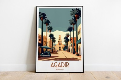1_Agadir Morocco Travel Print Wall Art Agadir Travel Poster Gift For Agadir Scen